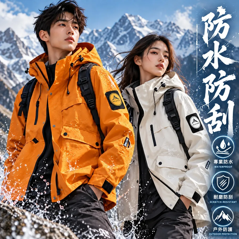 【巴黎精品】現貨+預購 衝鋒衣工裝連帽夾克(春秋薄款機能防風防水透氣衝鋒男外套9色b1a34)