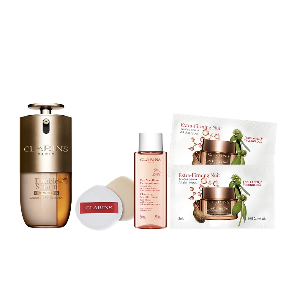 【CLARINS 克蘭詩】黃金雙萃精華粉底液30ml (首創雙管精華粉底/新品/6色可選)