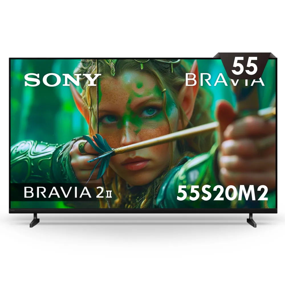 【SONY 索尼】BRAVIA 2II 55型 4K X1 Google TV 顯示器(Y-55S20M2)