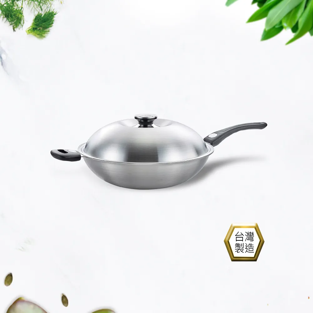 【PERFECT 理想】極緻316不鏽鋼七層複合金炒鍋-36cm單把(台灣製造)