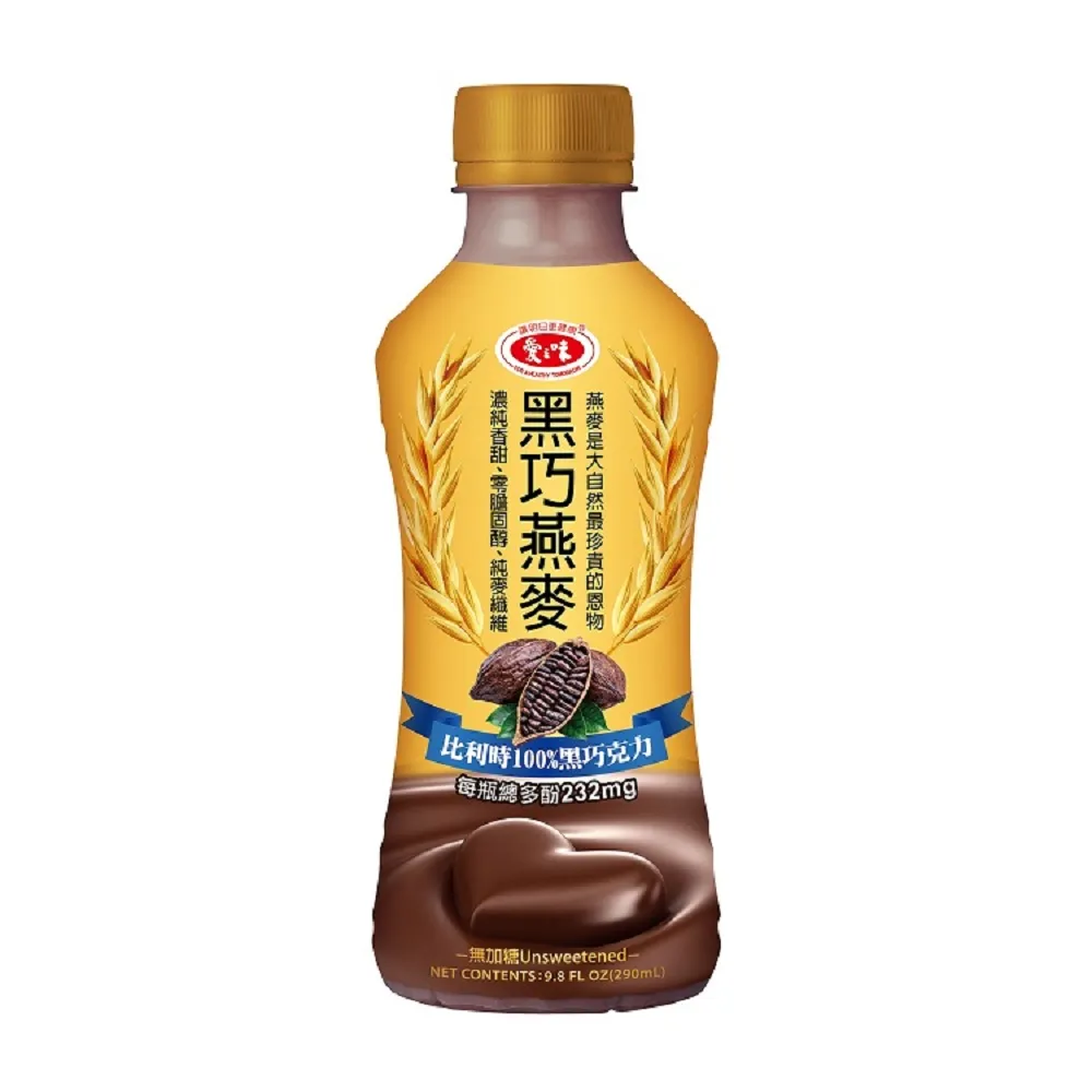【愛之味】(定期配)黑巧燕麥290mlx2箱(共48入)