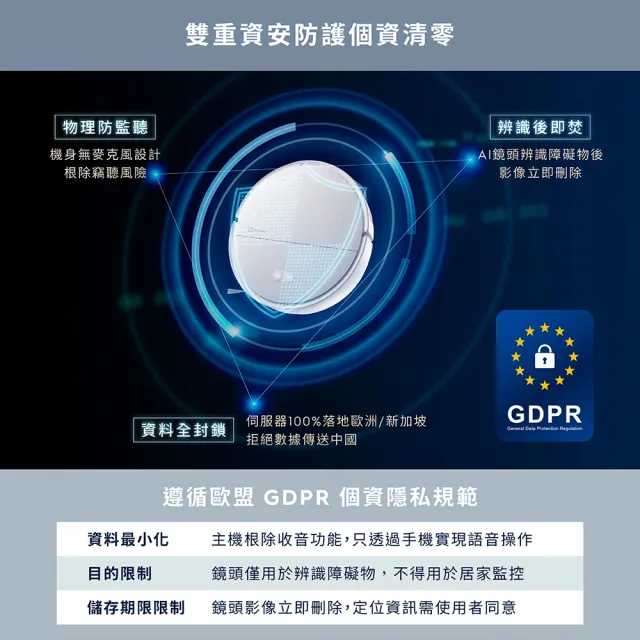 【Electrolux 伊萊克斯】安心管家 800 Slim 能掃拖機器人(EFR82224)