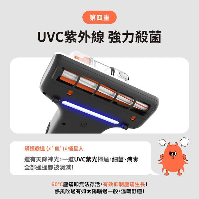 【DIKE】HCF300 12Kpa UV暖風殺菌除蟎機-特仕版(速熱除濕烘被 一次輕鬆殺菌/更輕巧)