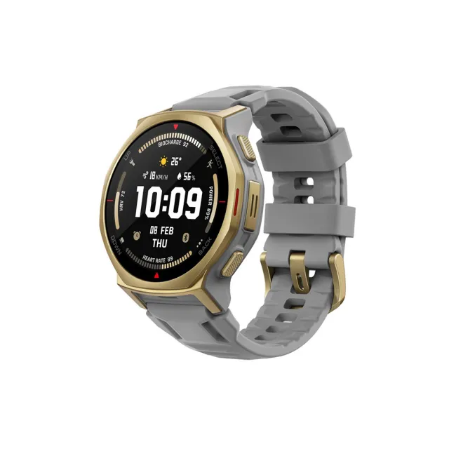 【Amazfit 華米】T-Rex 3 PRO五級鈦合金智慧手錶-極地金(雙色LED手電筒/藍寶石鏡面/身體電量/3000 nits亮度