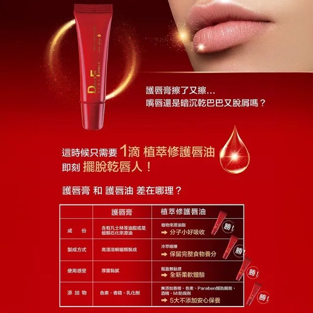 【DF 美肌醫生】植萃修護唇油10ml 二入組