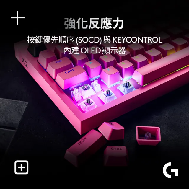 【Logitech G】PRO X RAPID 2 TKL磁性類比有線電競鍵盤