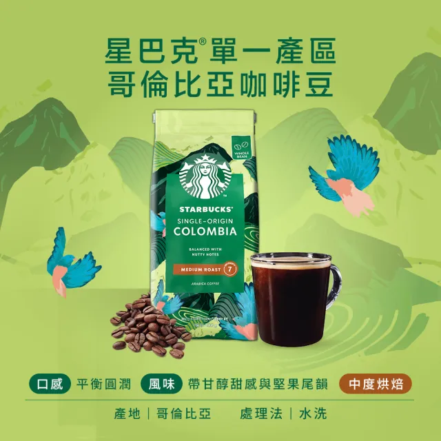 【STARBUCKS 星巴克】精選咖啡豆200g X 3包組 (口味任選 派克市場/黃金烘焙/哥倫比亞)