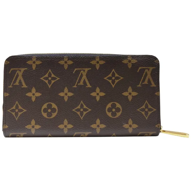 【Louis Vuitton 路易威登】M42616 經典Monogram花紋ㄇ字拉鍊長夾(棕色)-展示品