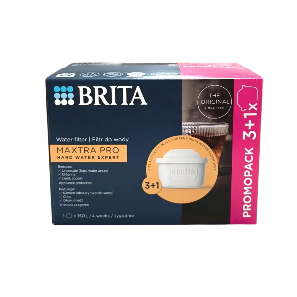 【BRITA】MAXTRA Pro Hard Water Expert 去水垢濾芯 濾水壺適用 (3+1裝) 4入 (歐規平輸/增強去水垢50％)