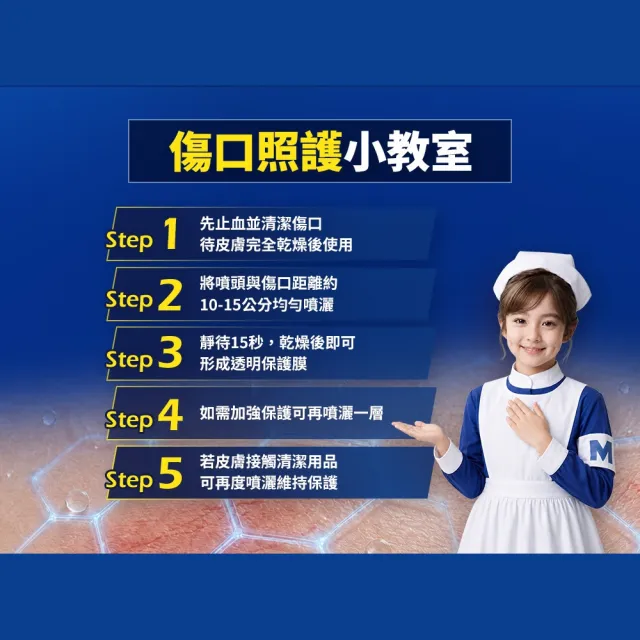 【曼秀雷敦】噴霧OK繃 3入 (醫療級保護傷口 不刺痛配方 防水+舒緩保護升級)