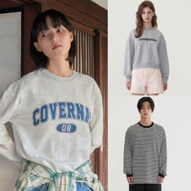 【COVERNAT】Logo圓領大學T/長袖上衣(多款可選)