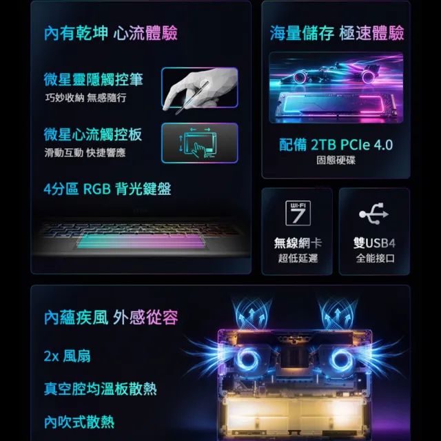 【MSI 微星】16吋NVIDIA RTX Spark N1X AI筆電(Prestige N16 Flip AI+/128G/2T SSD/Win11Pro/C1XMT-209TWY)