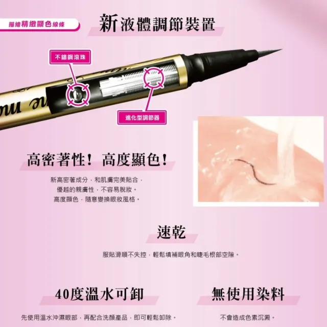 【KISSME 奇士美】花漾美姬 超！持久極細抗暈眼線液筆0.4ml(4色)