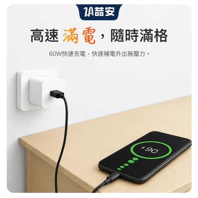 【ZA 喆安】USB3.2 Gen2 10G Type-C充電線1.5m USB-A to Type-C傳輸線 適用iPhone18/17/16/筆電/手機快充線