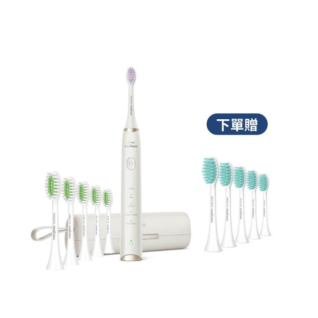 【Philips 飛利浦】HX2491/01 Sonicare輕柔多效音波電動牙刷-白(小亮刷/買1送5刷頭/拋光美白/官方直營)