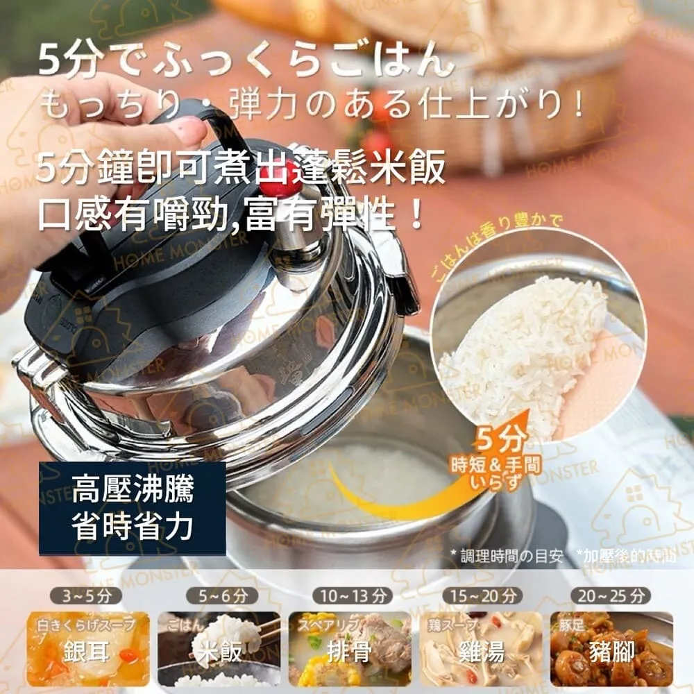 ﹝小家庭適用﹞日本製 Karari 304不鏽鋼壓力鍋 1.6L小容量高壓鍋 家用快煮燜煮鍋 90kPa露營壓力鍋