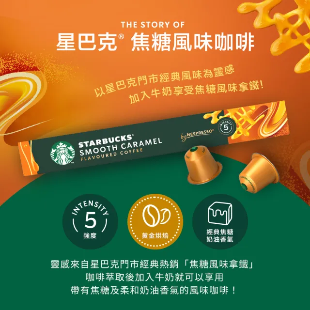 【STARBUCKS 星巴克】Nespresso 節日限定膠囊禮盒(贈節日馬克杯 太妃2+焦糖+香草+家常)