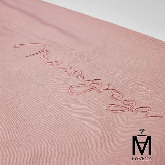 【MYVEGA 麥雪爾】MA薄款高含棉logo刺繡錐形褲-共九色(錐形褲/彎刀褲/天絲/萊賽爾)