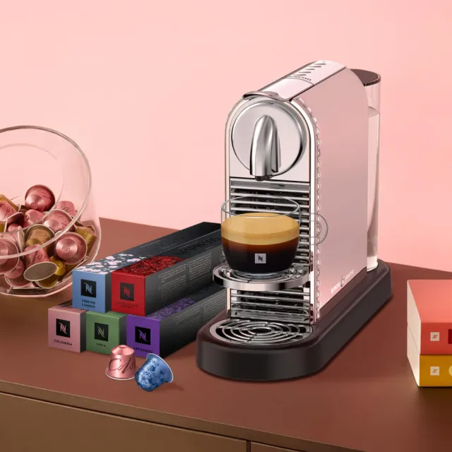【Nespresso】施華洛世奇聯名款 CitiZ Platinum 膠囊咖啡機 飲水機 全自動咖啡機(訂製咖啡時光50顆組)