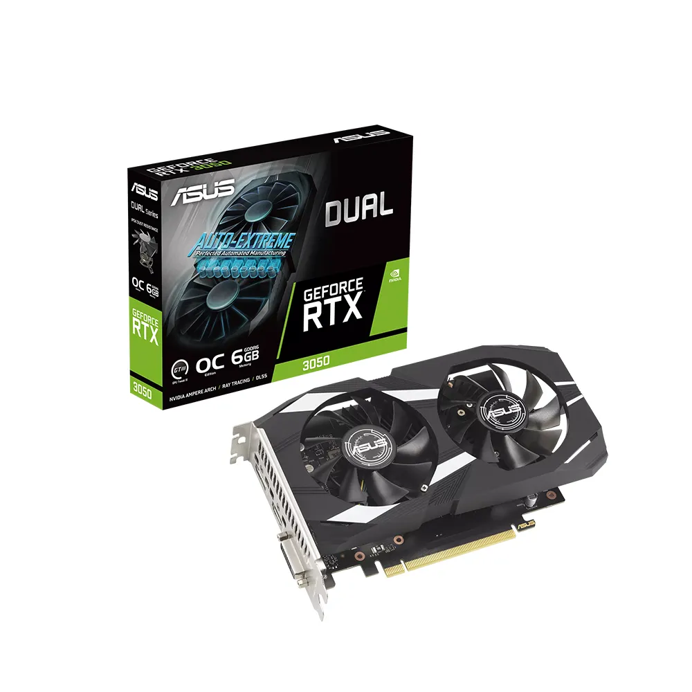 【ASUS 華碩】DUAL-RTX3050-O6G 顯示卡+華碩USB-BE92 Nano WiFi 7 USB 網卡