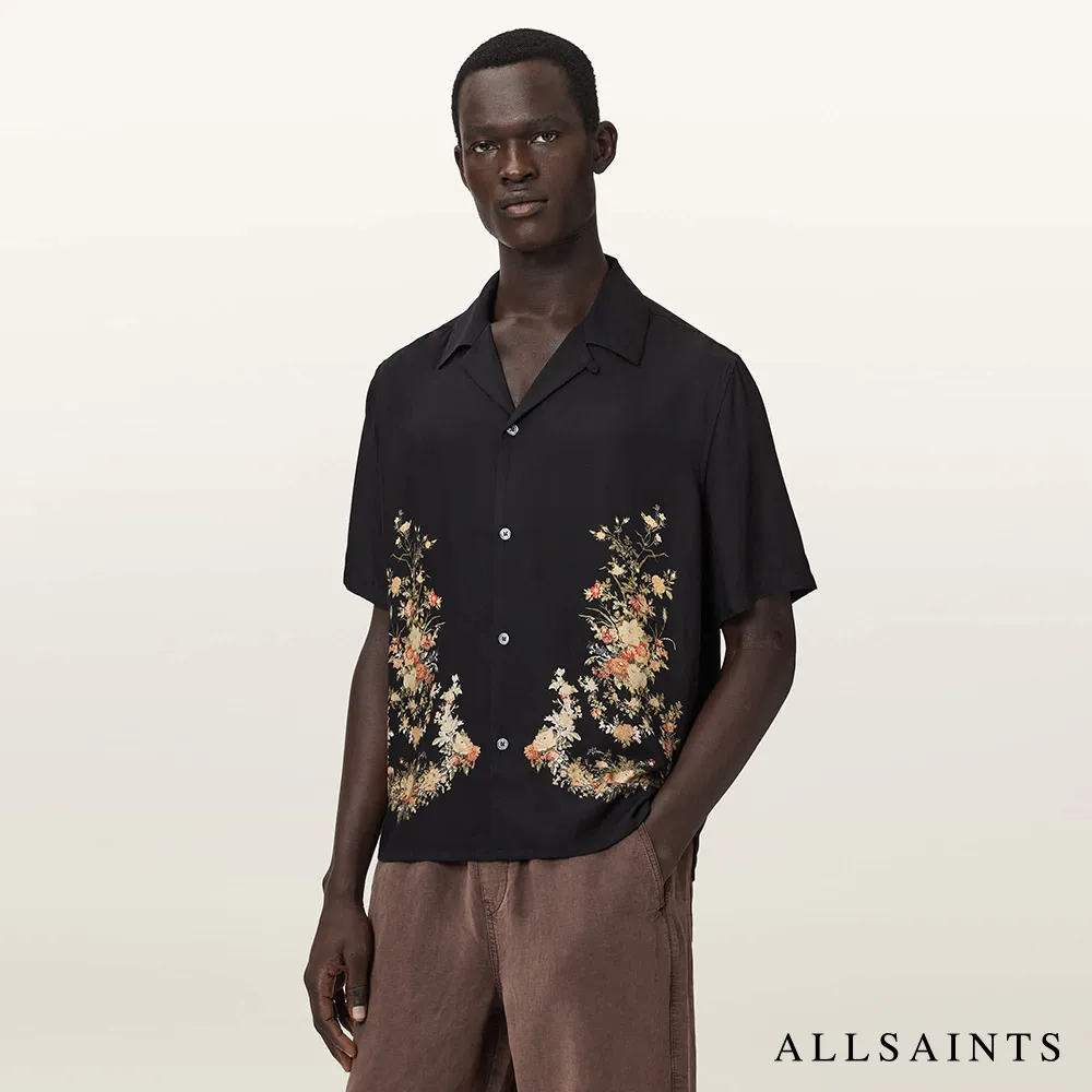 【ALLSAINTS】PARSONS 印花短袖襯衫 M107SE(箱形版型)