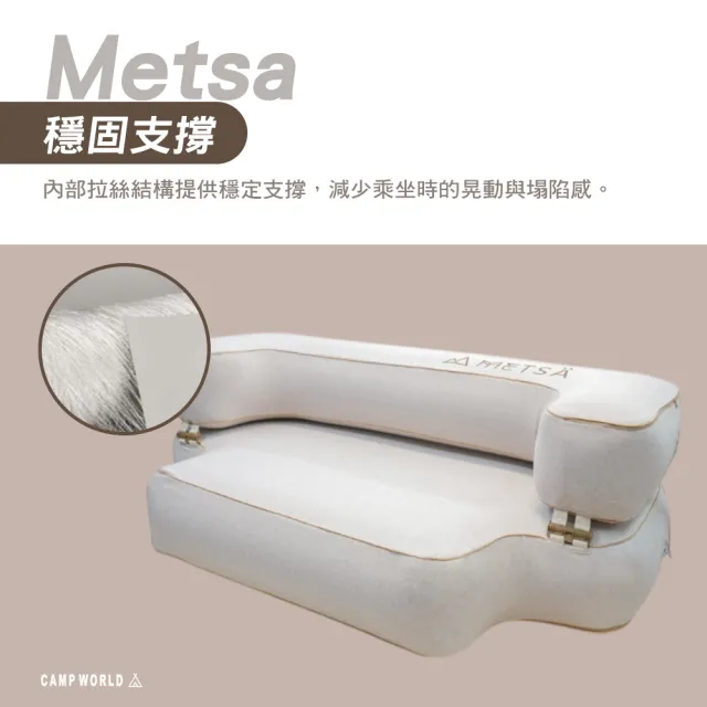 【Metsa 米特薩】眠月翻轉充氣沙發 雙人座 四人座 低背高背三種模式