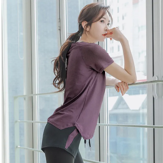 【BODYAIR】任2入 寬鬆網袖背光條親膚上衣(瑜珈.慢跑.運動.健身.透氣.舞蹈.運動服)