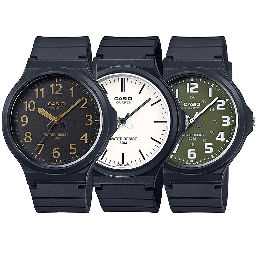 【CASIO 卡西歐】經典日系簡約指針錶-9款可選 情人節 送禮(MW-240系列)