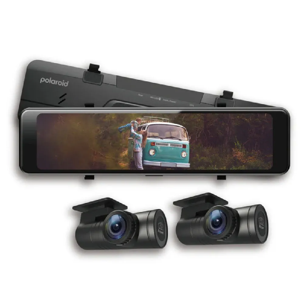 【Polaroid 寶麗來】DS1203WGS 雙外拉電子後視鏡行車紀錄器