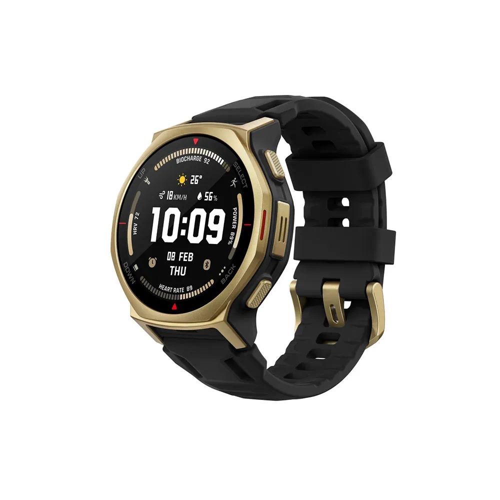 【Amazfit 華米】T-Rex 3 PRO五級鈦合金智慧手錶-鎏金黑(雙色LED手電筒/藍寶石鏡面/身體電量/3000 nits亮度