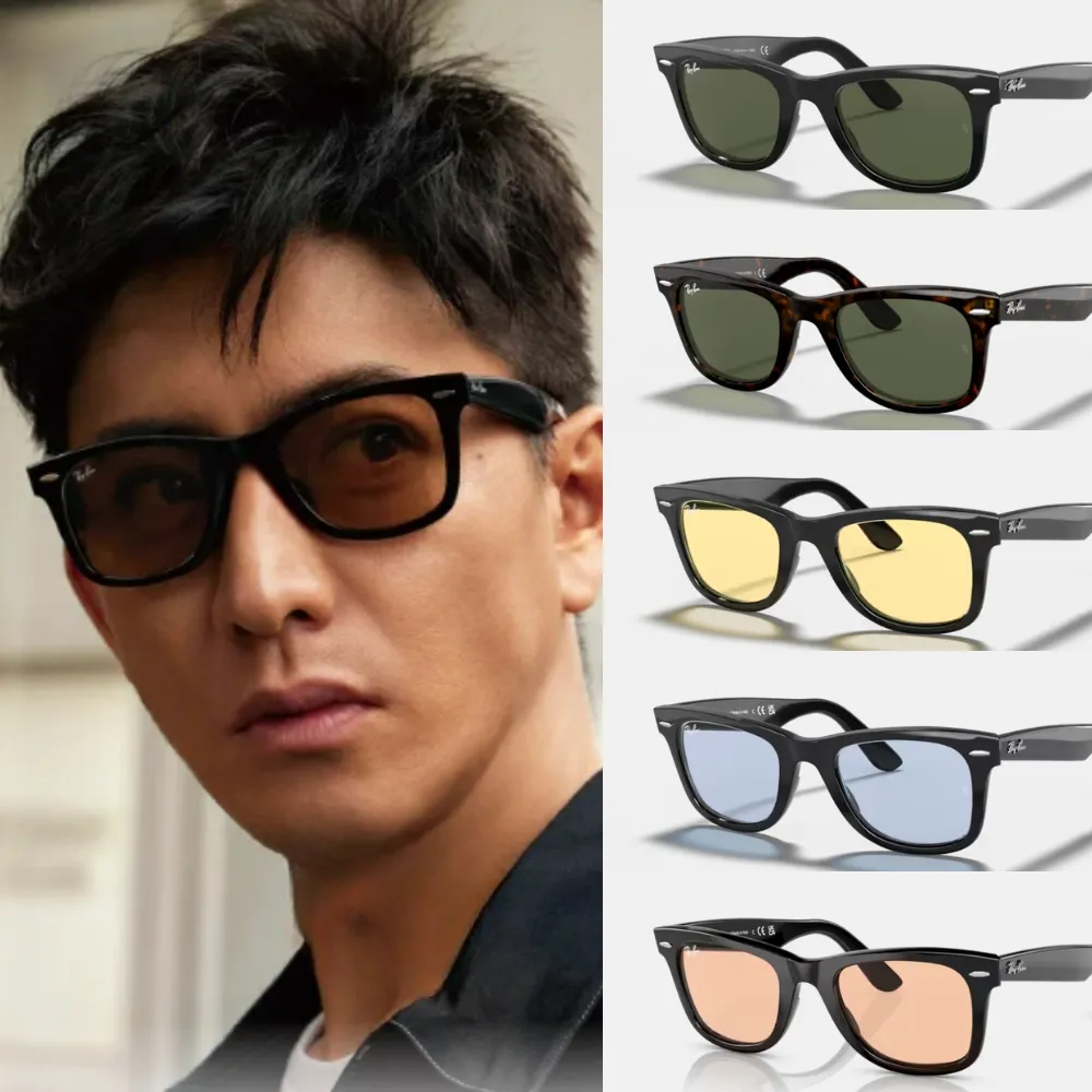 RayBan 雷朋】Wayfarer亮黑膠框抗UV太陽眼鏡(RB2140F-901、902、901/64