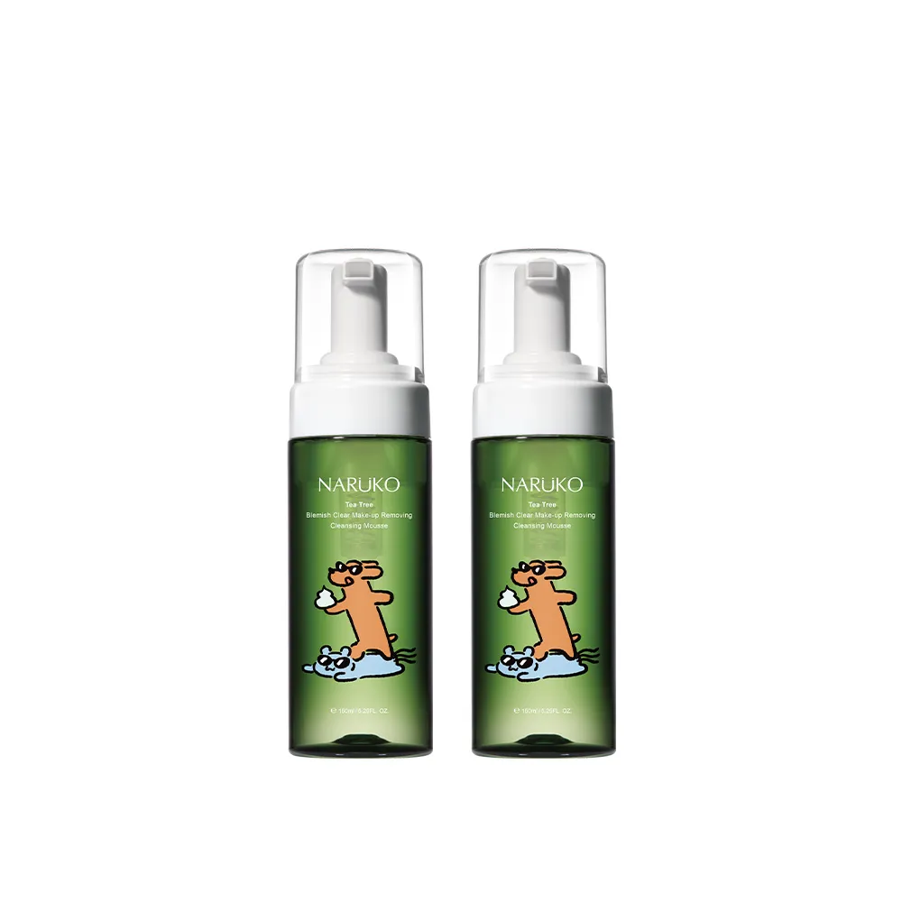 【NARUKO 牛爾】買1送1★茶樹粉刺快閃洗卸兩用慕絲150ml（2入）(抗痘洗面)
