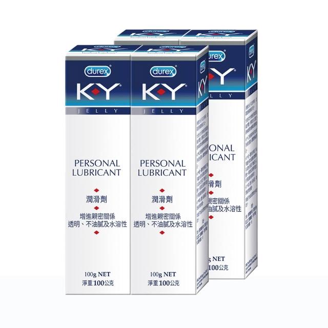 【Durex 杜蕾斯】KY潤滑劑4入(共400g 潤滑液/潤滑油/水性潤滑液)