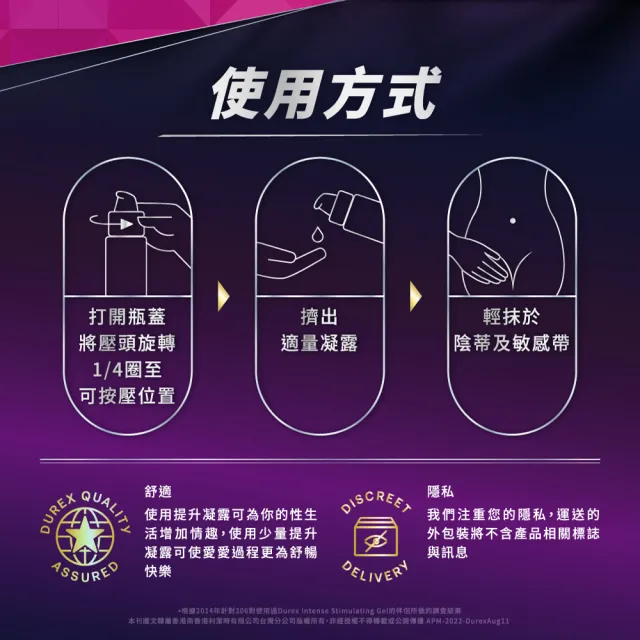 【Durex 杜蕾斯】女性情趣提升凝露1入(10ml 潤滑劑推薦/潤滑劑使用/潤滑液/潤滑油/水性潤滑劑)