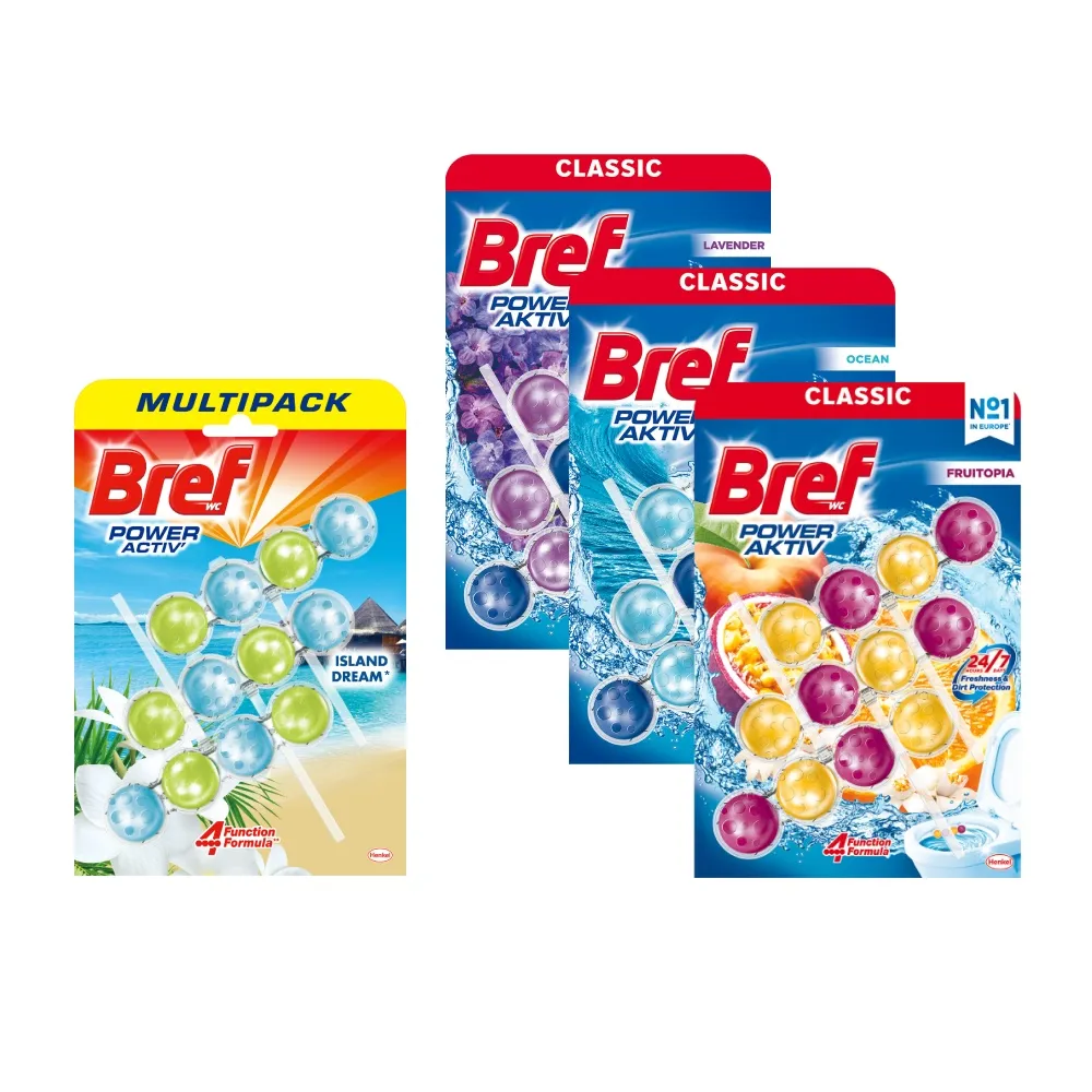 【Bref 妙力】懸掛式浴廁馬桶清潔球50g*3x3組(NEW百香/草木氣息/海洋/薰衣草)