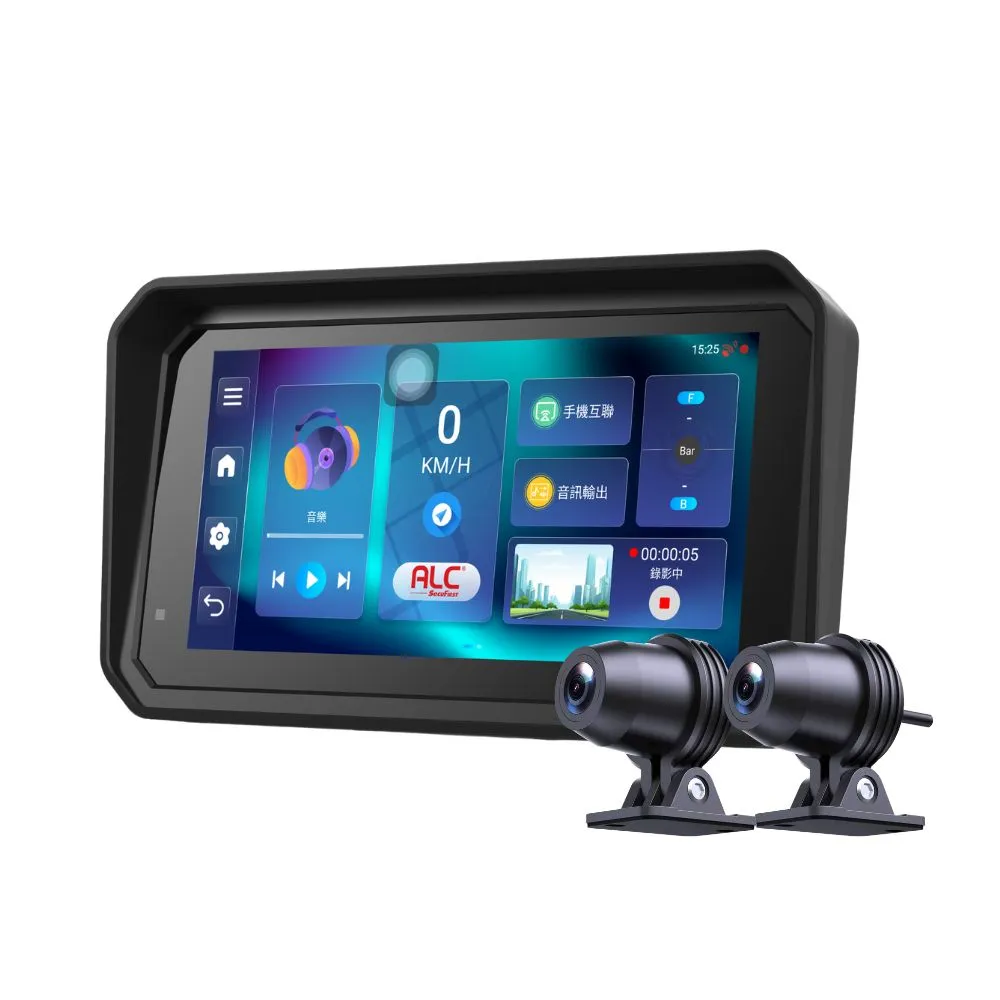 【ALC】官方旗艦館 M6 PRO MAX (安卓版) 6吋機車CarPlay｜含胎壓｜前後1080P雙錄行車記錄器