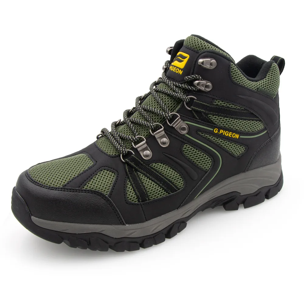 【G.P】男款高筒防水登山休閒鞋-P8873M-60綠色(SIZE:39-44 共二色)