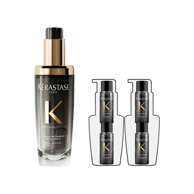 【KERASTASE 巴黎卡詩】黑鑽極萃逆時玫瑰香氛露75ml(新升級/護髮油)