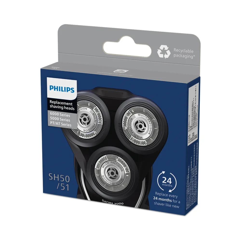 【Philips 飛利浦】SH50/51 原廠電鬍刀替換刀頭 (適用S5000/荷蘭製/官方直營)