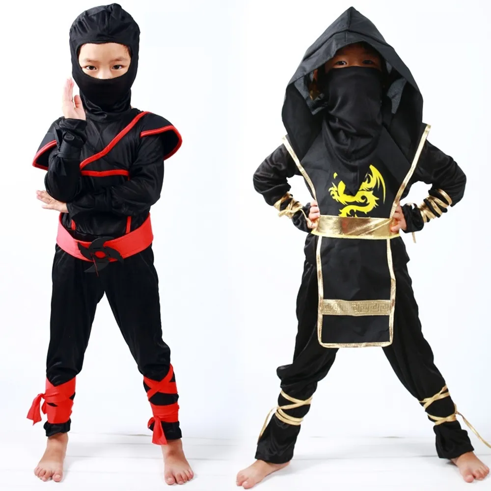 【橘魔法】日本忍者刺客連身套裝 附頭套 萬聖節服裝 兒童 男童 童裝 角色扮演 裝扮 表演 戲劇 cosplay