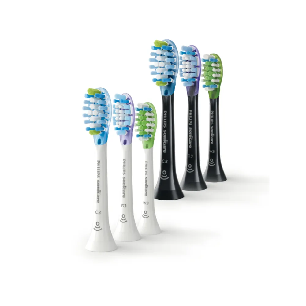 【Philips 飛利浦】HX9073 Sonicare 智能超效綜合刷頭3入組 (兩色任選/清潔x護齦x美白3種刷頭/官方直營)