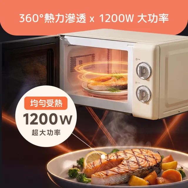 【Giaretti】20L復古美型微波爐(GT-MWW01)