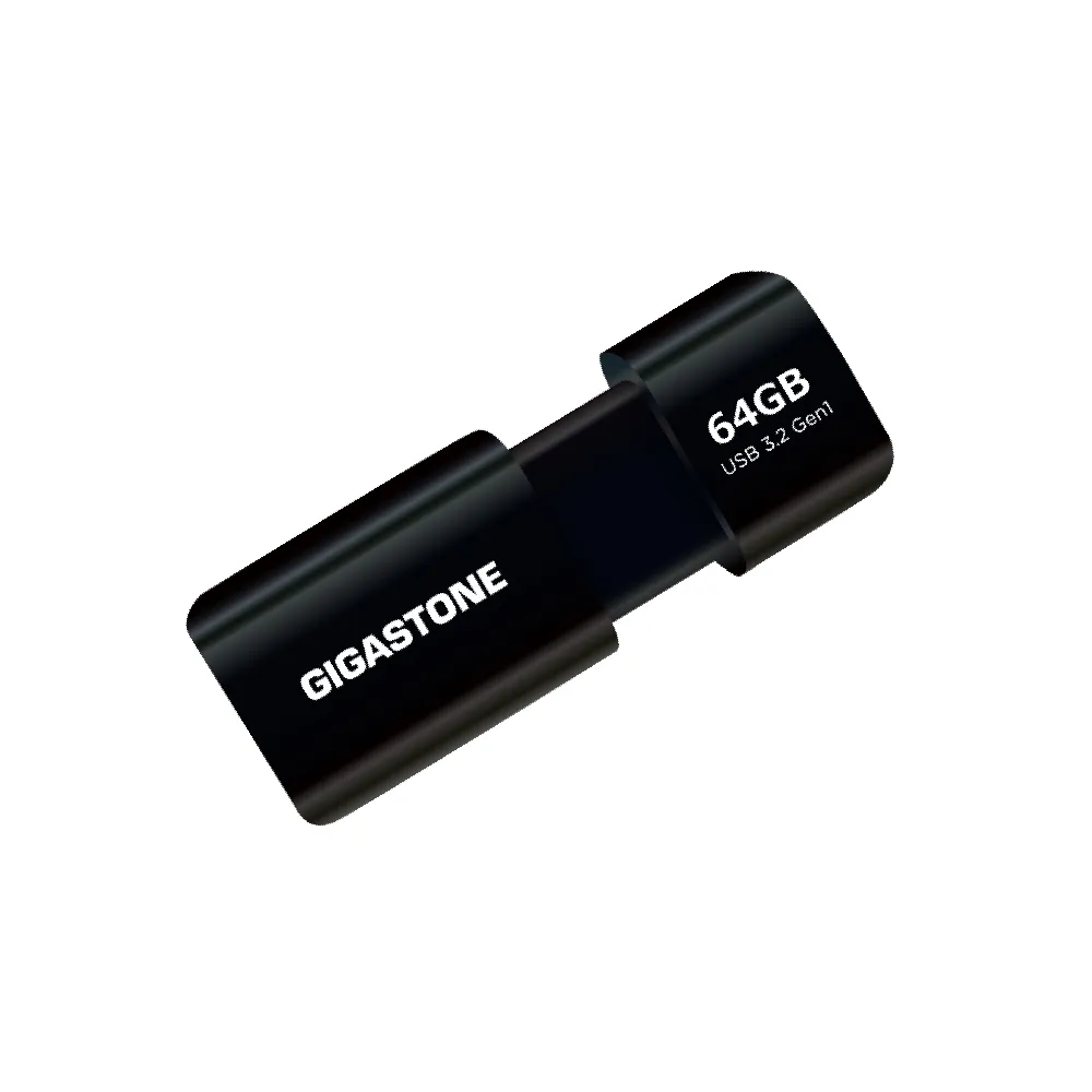 【GIGASTONE 立達】64GB USB3.1/3.2 Gen 1 極簡滑蓋隨身碟 UD-3202黑(64G USB3.2高速隨身碟)