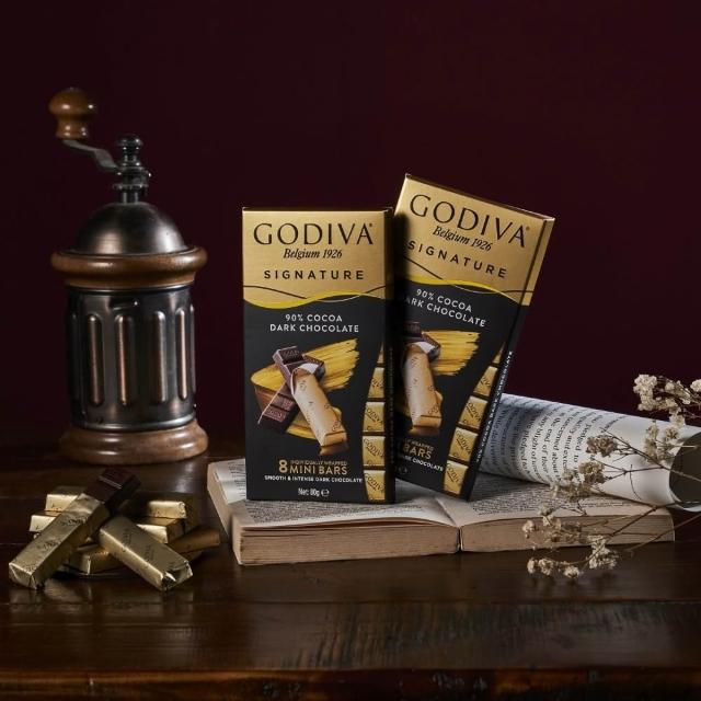 【GODIVA】醇享系列90%黑巧克力4片(生日禮、情人節、雙11、1111)