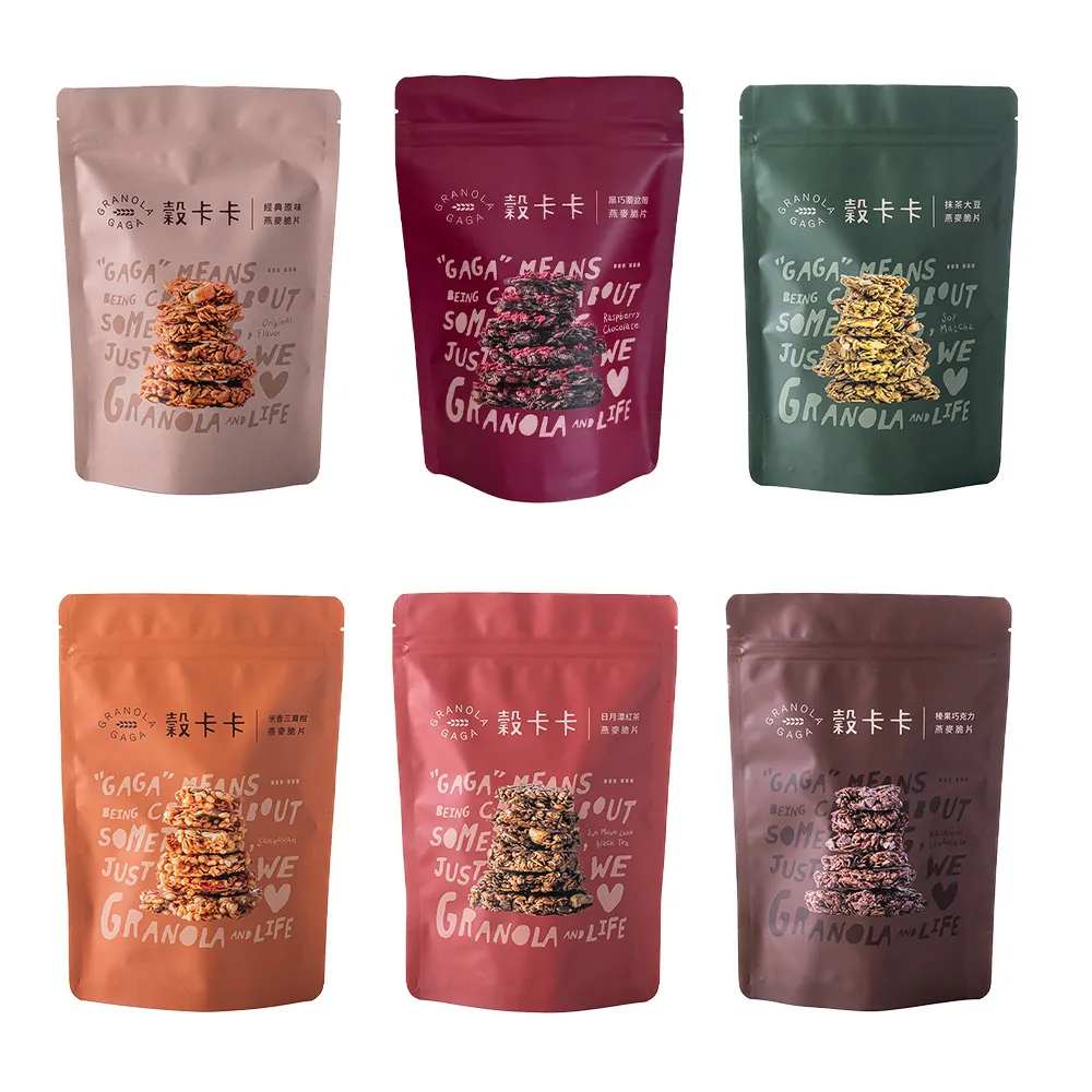 【GRANOLA GAGA 穀卡卡】堅果燕麥脆片200g 任選4包(米香三寶柑/抹茶/日月潭紅茶/榛果巧克力/原味)