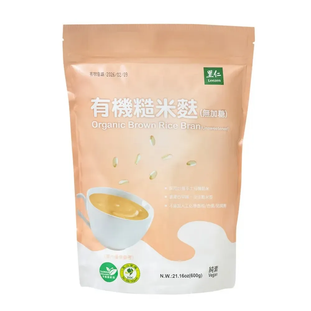 【里仁】有機無加糖糙米麩600g