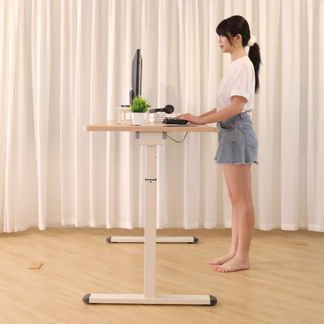 【KAKU 健康生活】(優仕款)電動升降桌-圓邊 日本馬達 150 x 70 cm(臺灣製造/五年保固/書桌/辦公桌/工作桌)