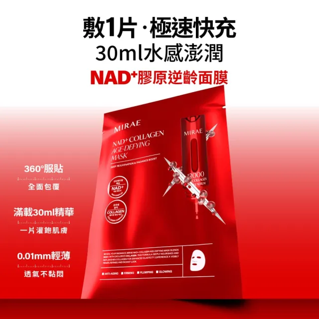 【MIRAE 未來美】momo獨家!專業院線50片面膜禮盒(PDRN面膜 / NAD面膜 任選)