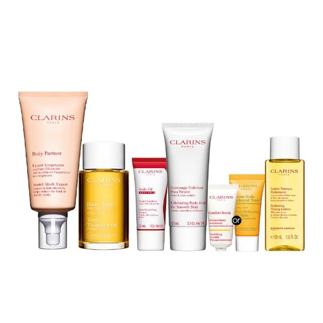 【CLARINS 克蘭詩】孕媽咪撫紋調理呵護組(撫紋霜+調和油 孕婦按摩 孕期護理)
