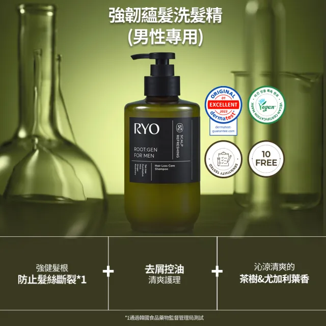 【RYO 呂】官方直營 ROOTGEN強韌蘊髮洗髮精/護髮膜 515ml(男性專用/女性專用/零油感平衡控油)